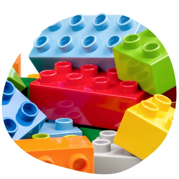 Event flyer: Friday Fun – Legomania, November 6, 2026, 4–5 p.m., Peninsula Center Library, 701 Silver Spur Road, Rolling Hills Estates
